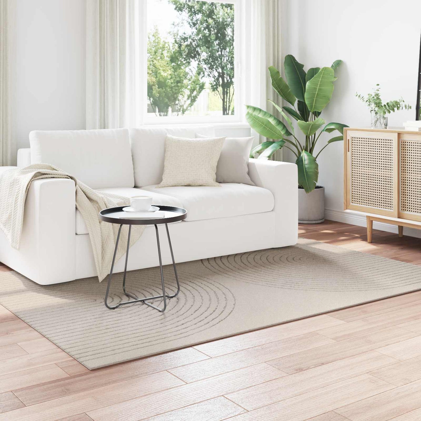 Vidaxx rechteckige Teppiche Huarte Creme 230 x 160 cm Polyester