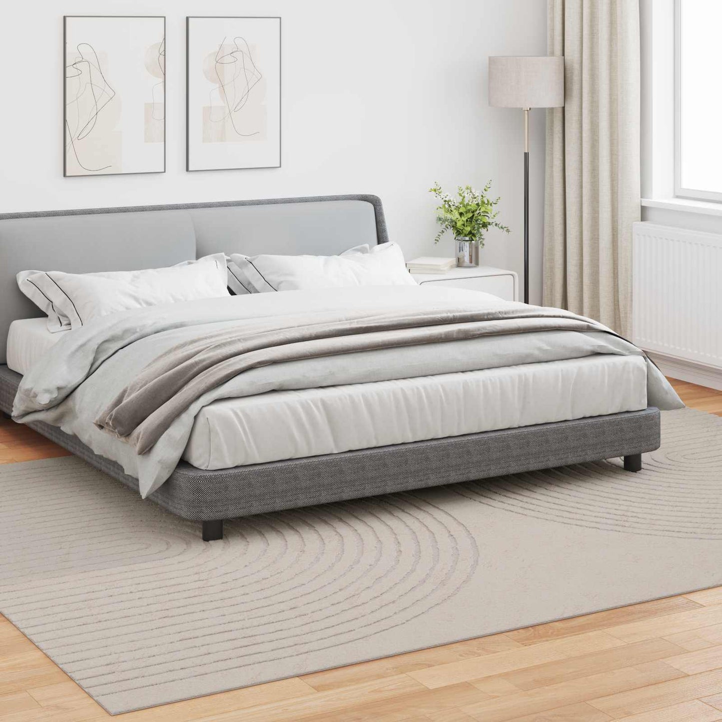 Vidaxx rechteckige Teppiche Huarte Creme 340 x 240 cm Polyester