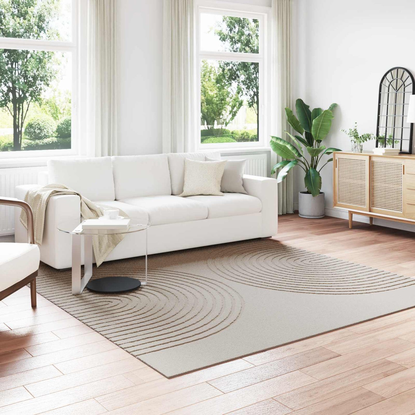 Vidaxx Teppiche quadratisch Huarte Creme 240 x 240 cm Polyester