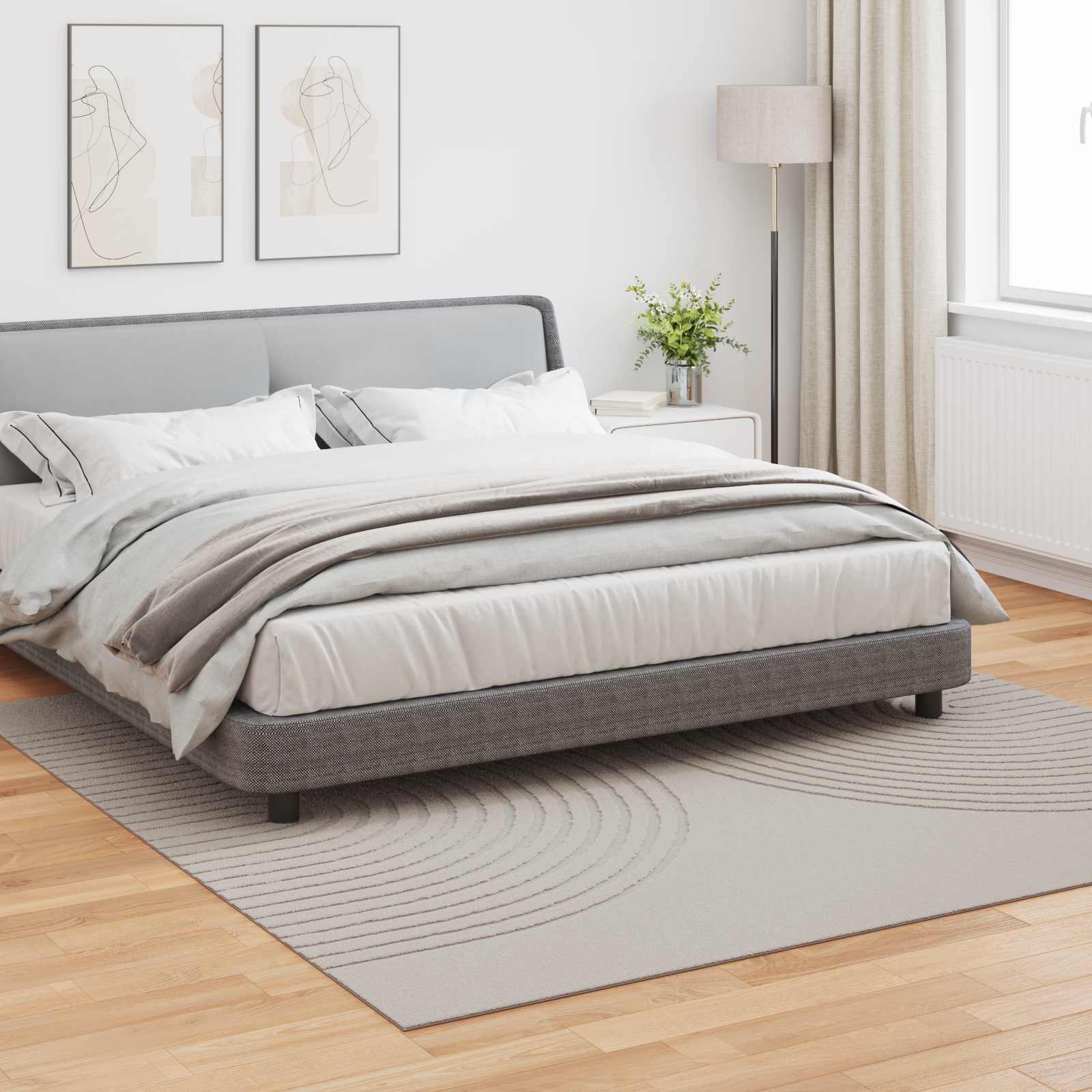 Vidaxx Teppiche quadratisch Huarte Creme 240 x 240 cm Polyester