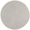 VidaXL Teppiche rund Huarte Creme ø 120 cm Polyester