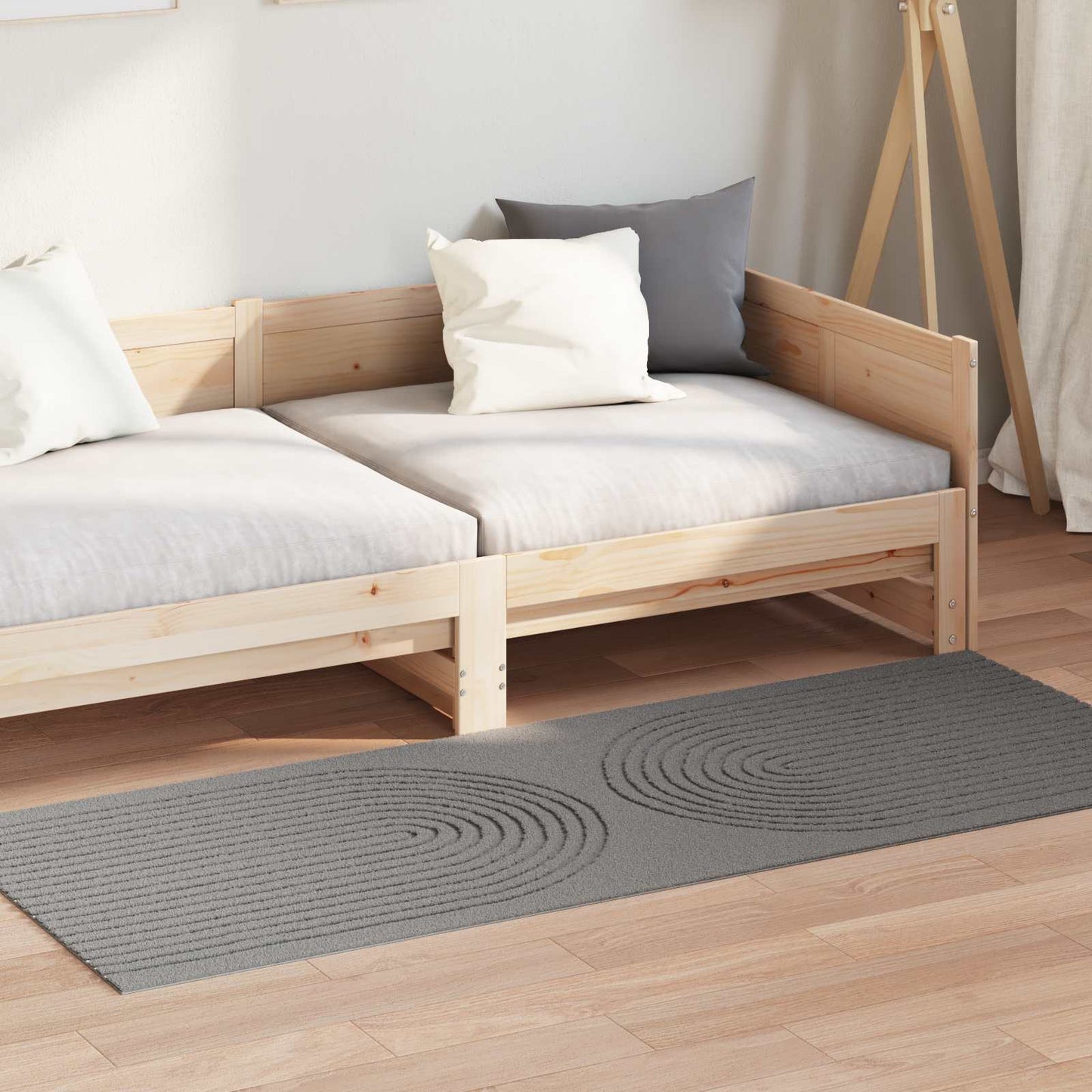Vidaxx Teppiche rechteckig Huarte grau 150 x 80 cm Polyester