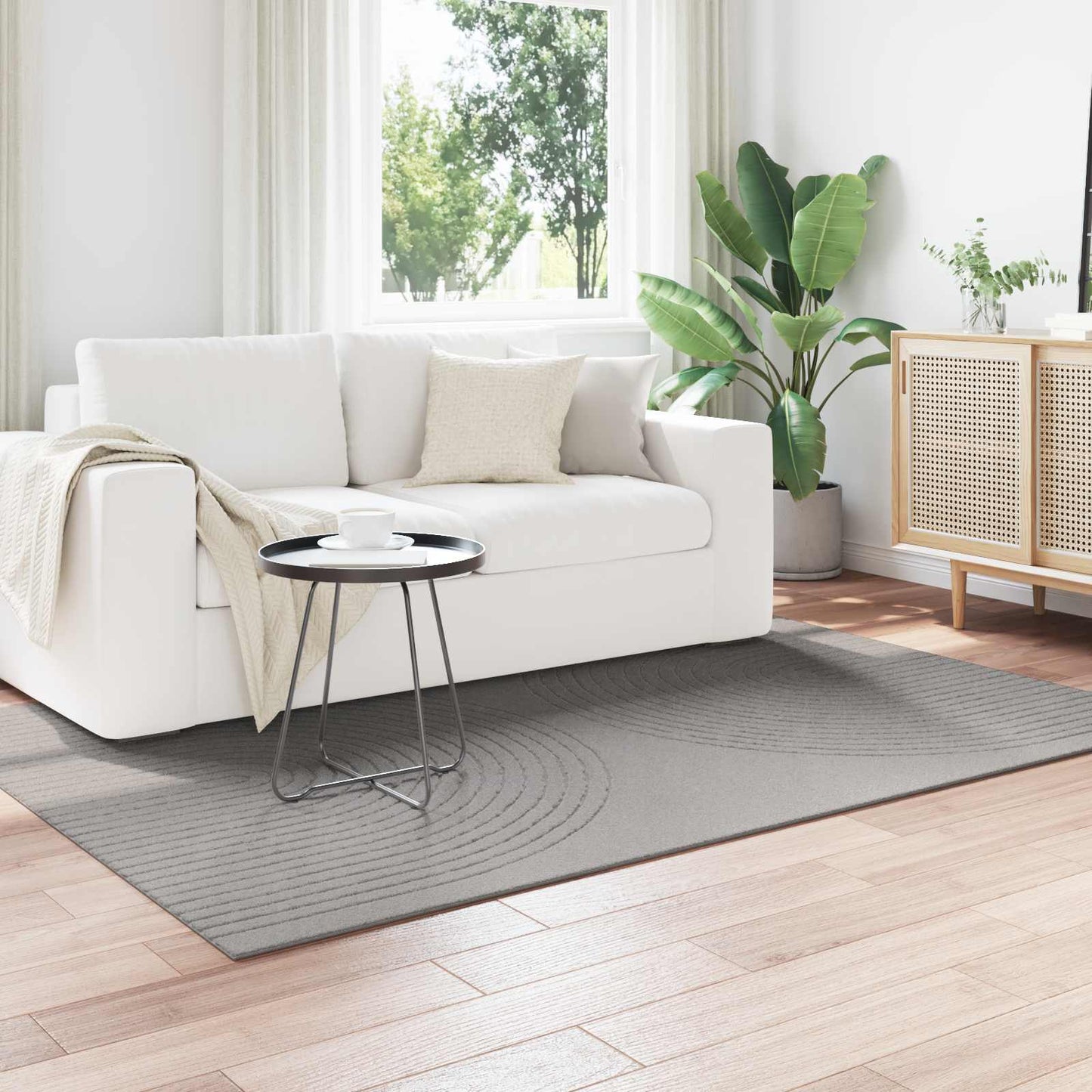 Vidaxx Teppiche rechteckig Huarte grau 170 x 120 cm Polyester