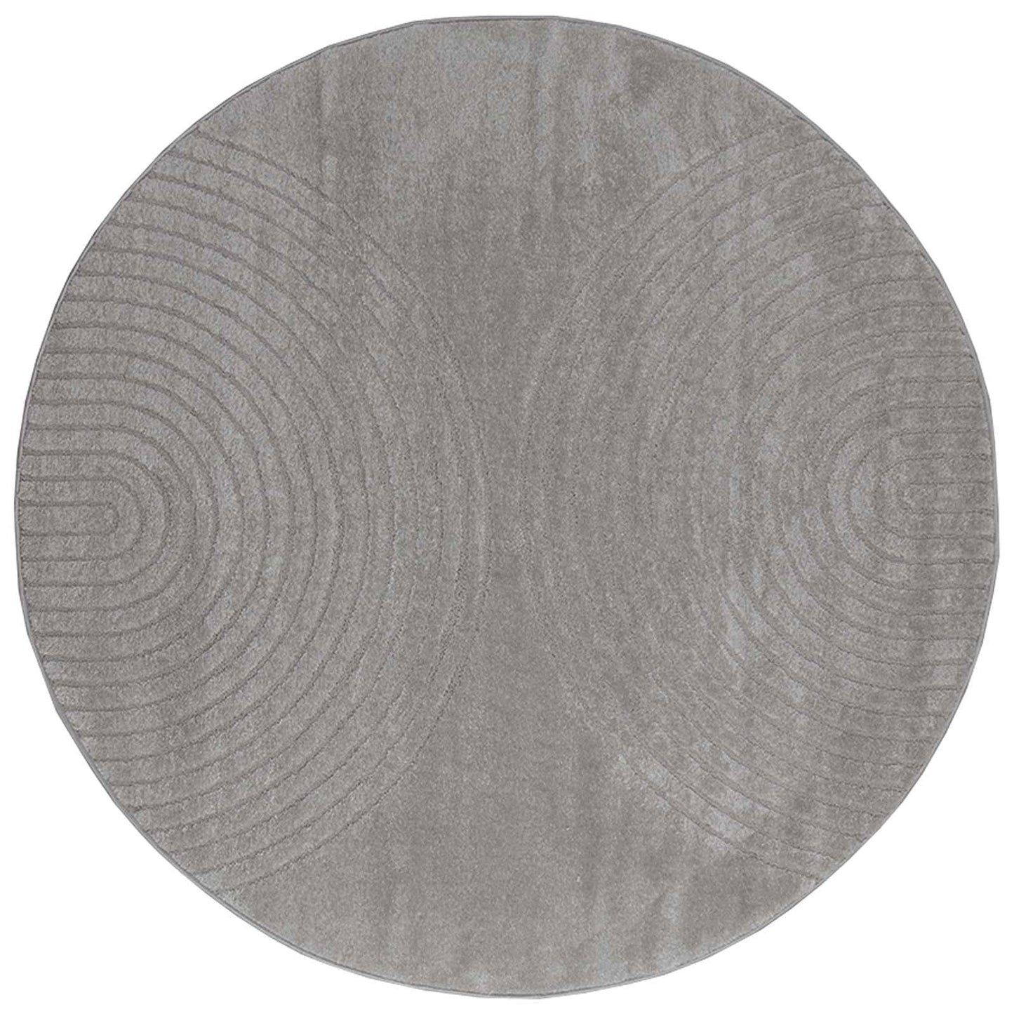 VidaXL Teppiche rund Huarte Grau ø 120 cm Polyester