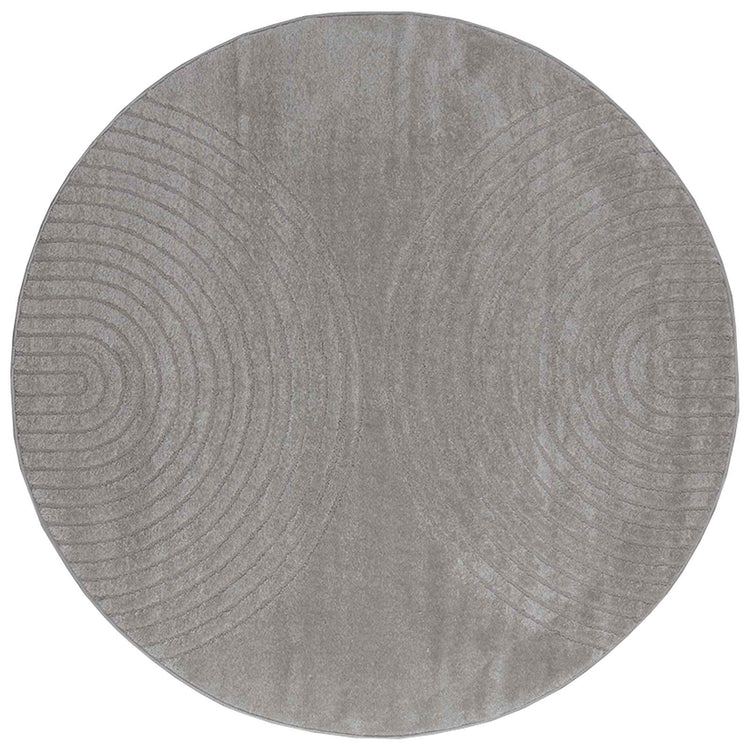 VidaXL Teppiche rund Huarte Grau ø 120 cm Polyester