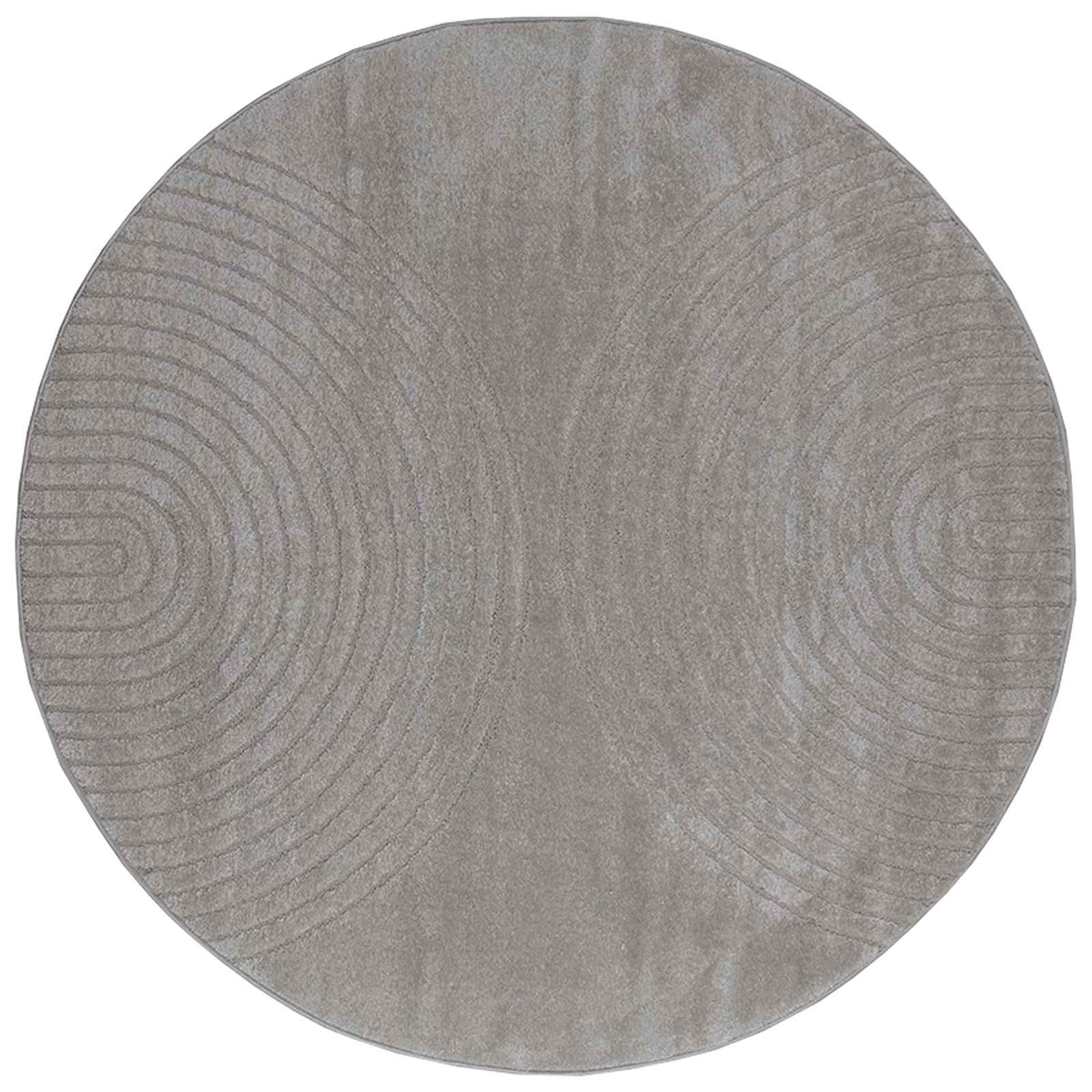 VidaXL Teppiche rund Huarte Grau ø 160 cm Polyester