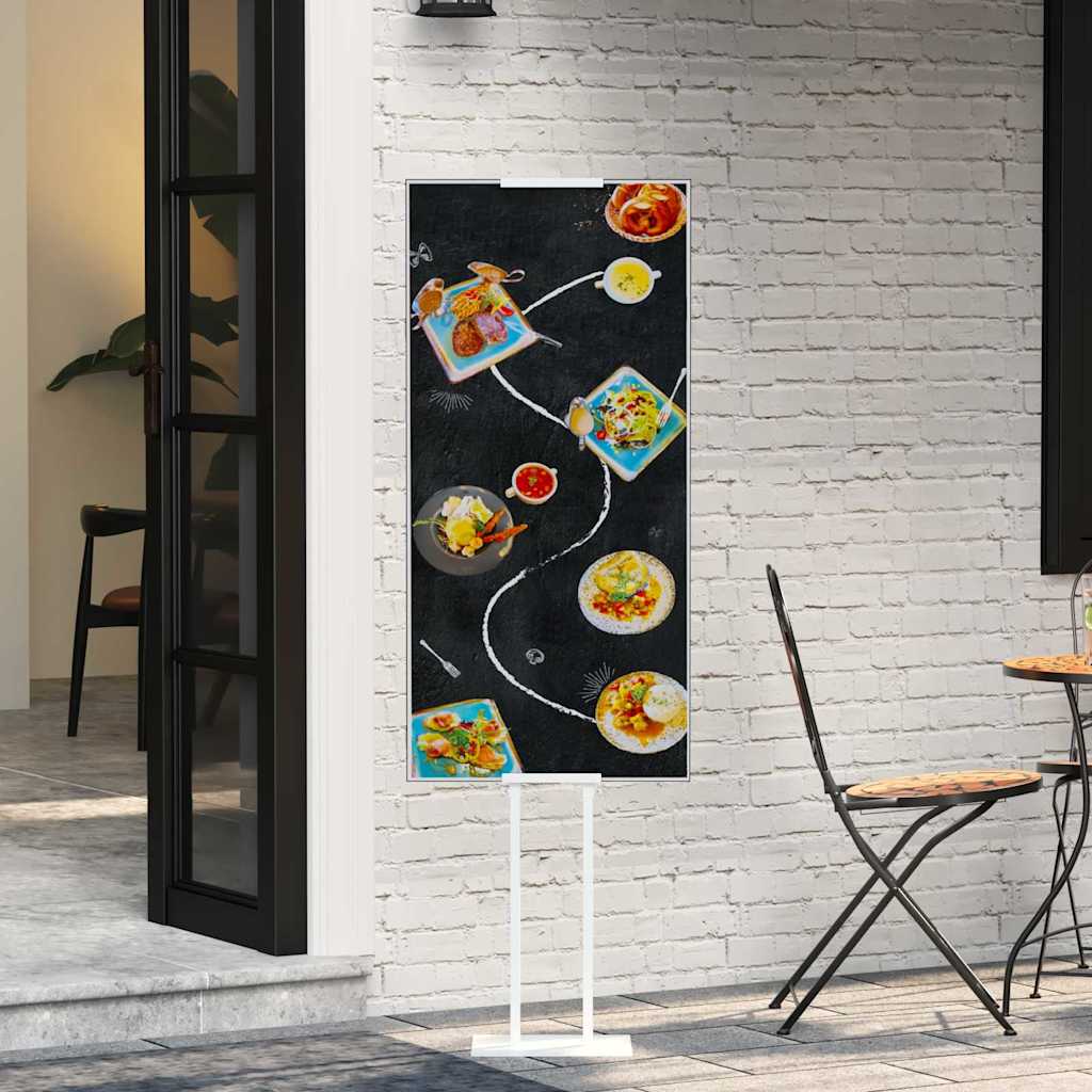 VidaXL Messedisplays 2 Stück weiß 30 x 23,5 x 210 cm Stahl