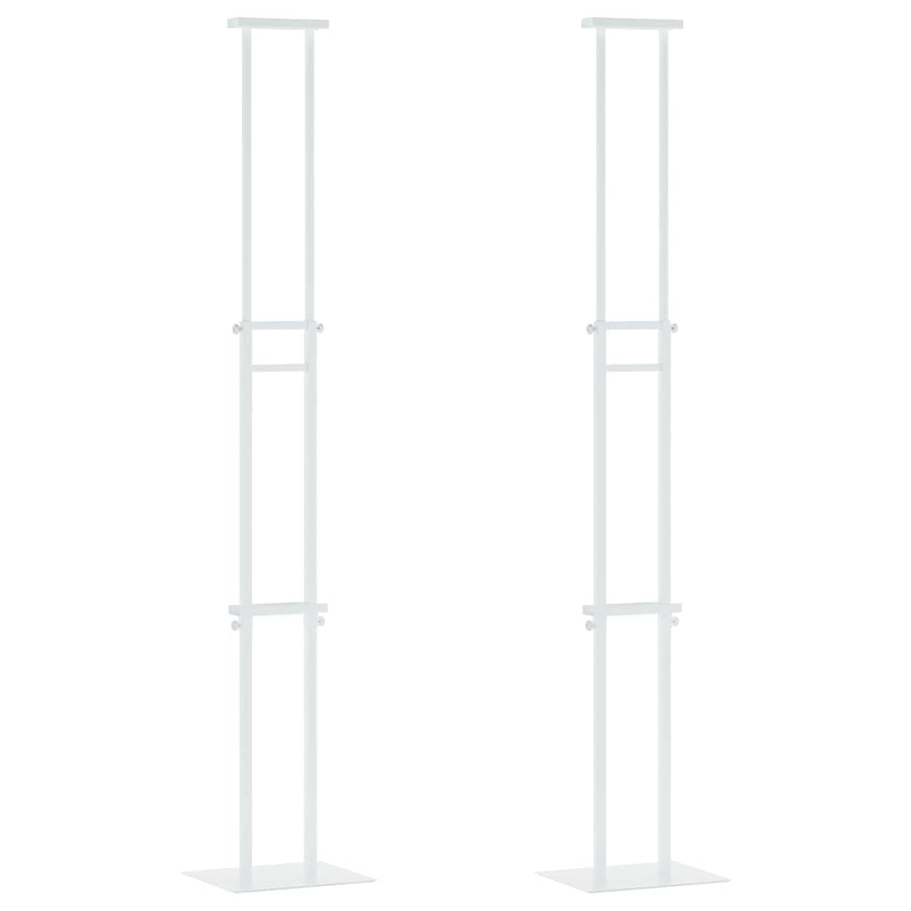 VidaXL Messedisplays 2 Stück weiß 30 x 23,5 x 210 cm Stahl