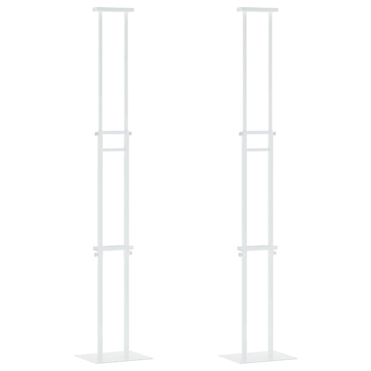 VidaXL Messedisplays 2 Stück weiß 30 x 23,5 x 210 cm Stahl