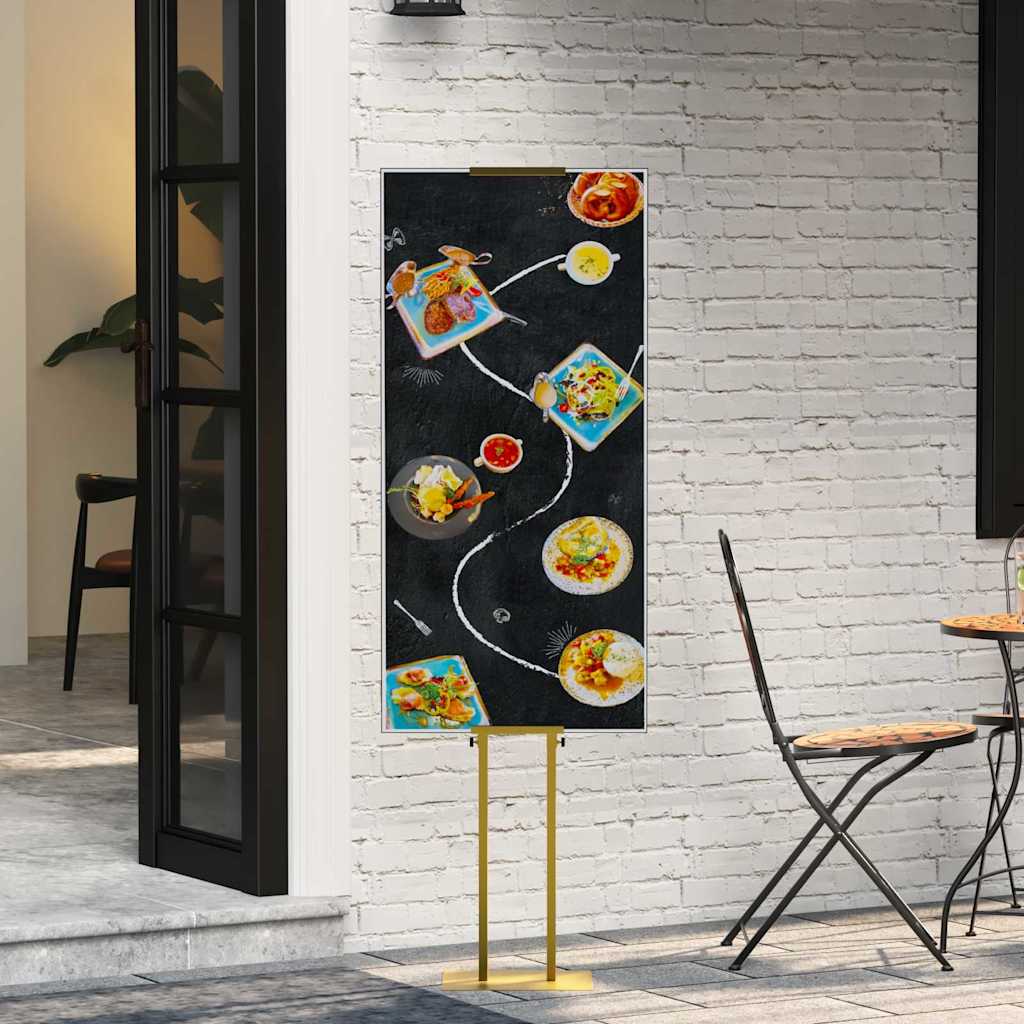 VidaXL Messedisplays 2 Stück Gold 30 x 23,5 x 210 cm Stahl