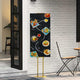 VidaXL Messedisplays 2 Stück Gold 30 x 23,5 x 210 cm Stahl