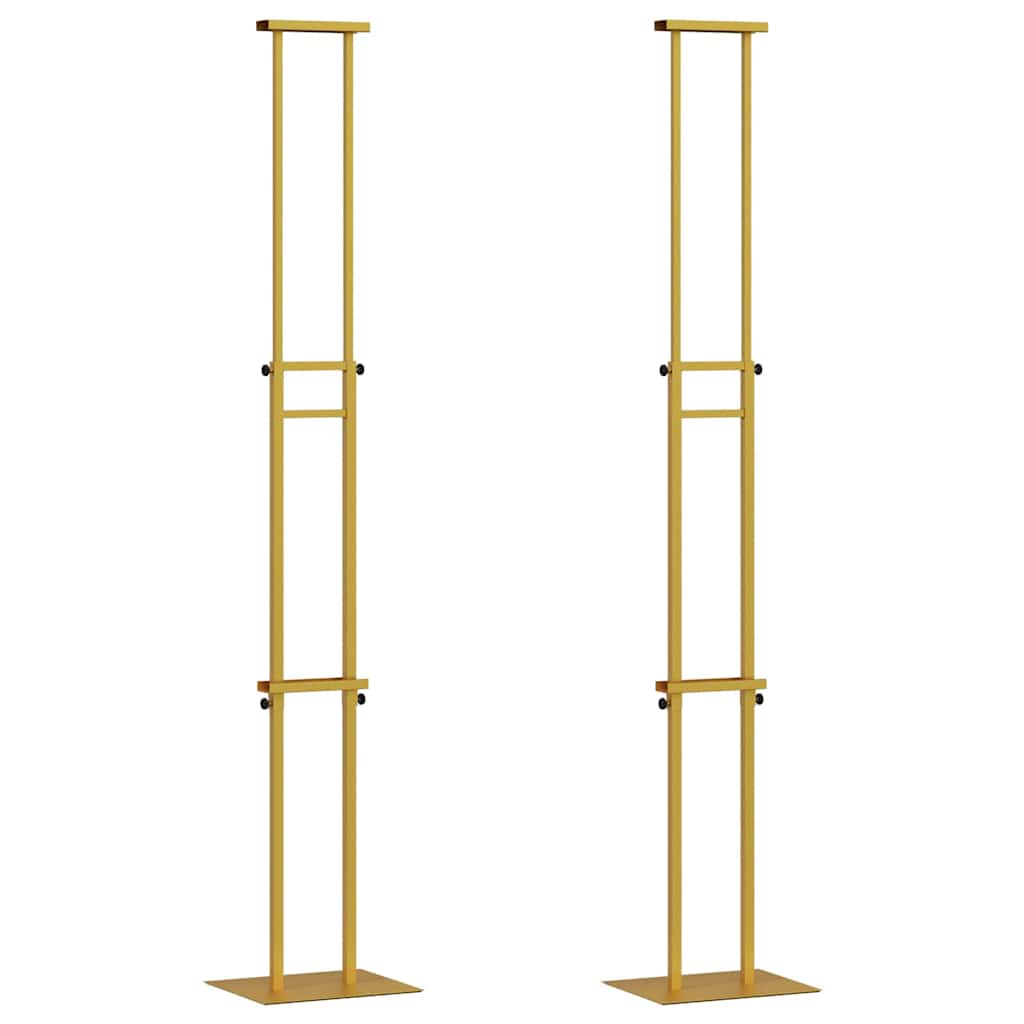 VidaXL Messedisplays 2 Stück Gold 30 x 23,5 x 210 cm Stahl