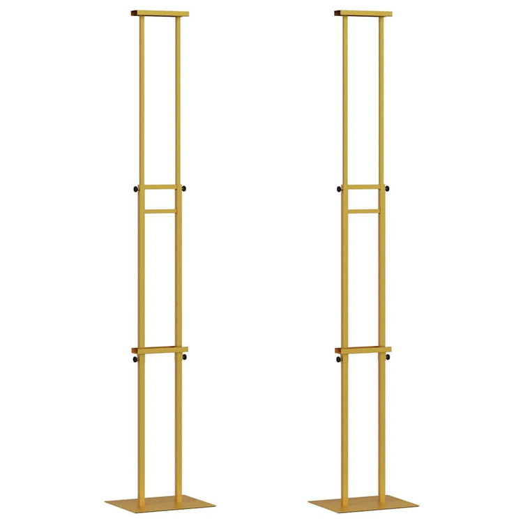 VidaXL Messedisplays 2 Stück Gold 30 x 23,5 x 210 cm Stahl