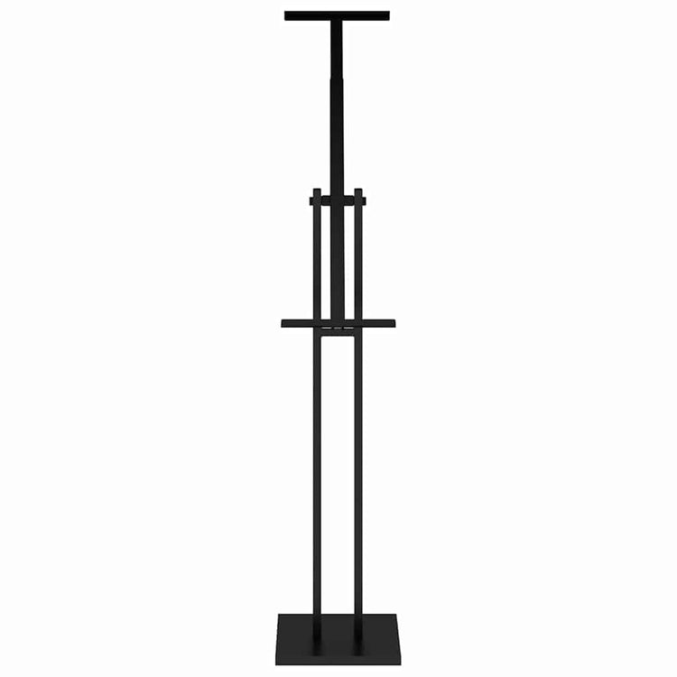 VidaXL Messedisplays 2 Stück schwarz 26,5 x 26,5 x 150 cm Stahl