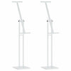 VidaXL Messedisplays 2 Stück weiß 26,5 x 26,5 x 150 cm Stahl