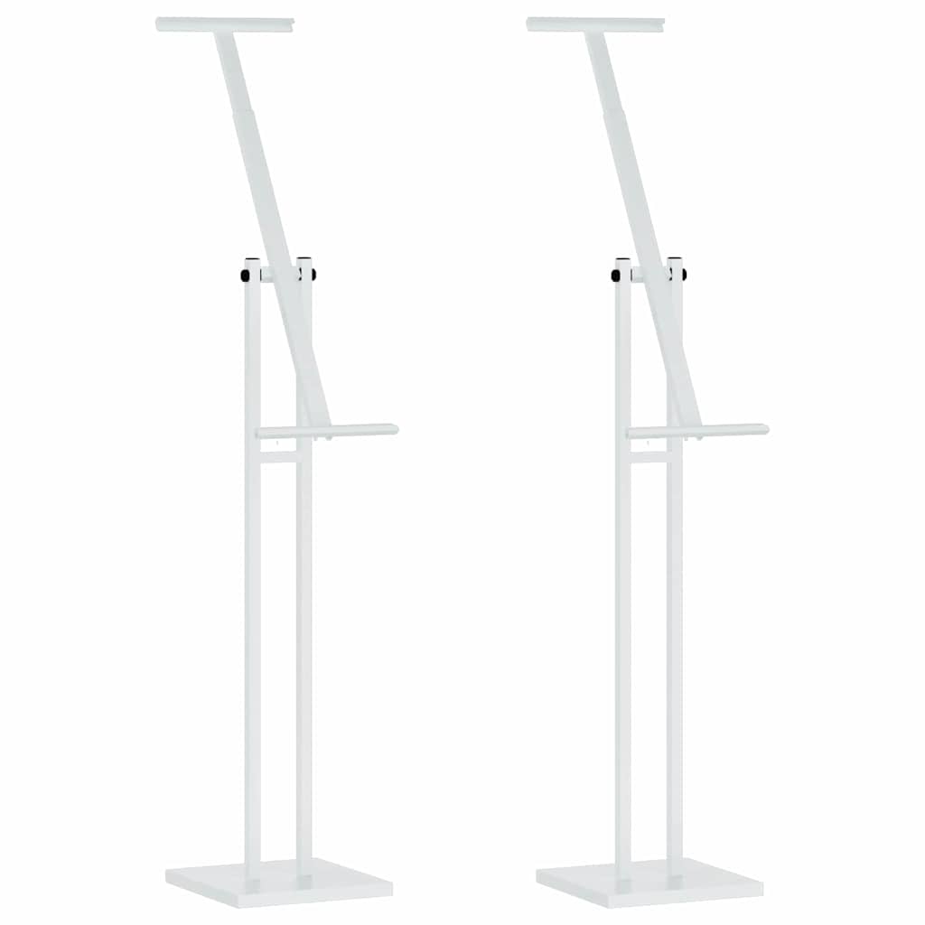 VidaXL Messedisplays 2 Stück weiß 26,5 x 26,5 x 150 cm Stahl