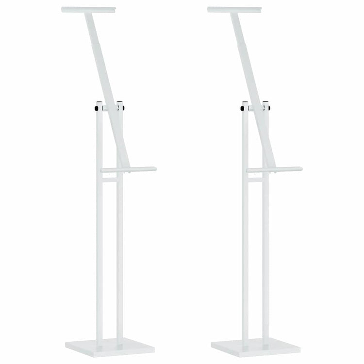 VidaXL Messedisplays 2 Stück weiß 26,5 x 26,5 x 150 cm Stahl
