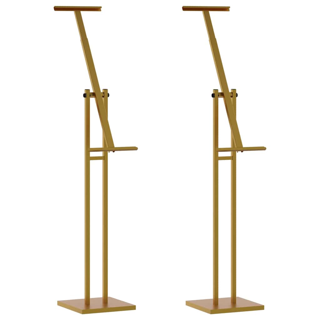 VidaXL Messedisplays 2 Stück Gold 26,5 x 26,5 x 150 cm Stahl