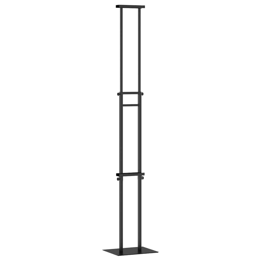 Vidaxx Messedisplays aus schwarzem 30 x 23,5 x 210 cm großen Stahl