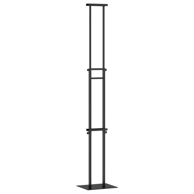 Vidaxx Messedisplays aus schwarzem 30 x 23,5 x 210 cm großen Stahl