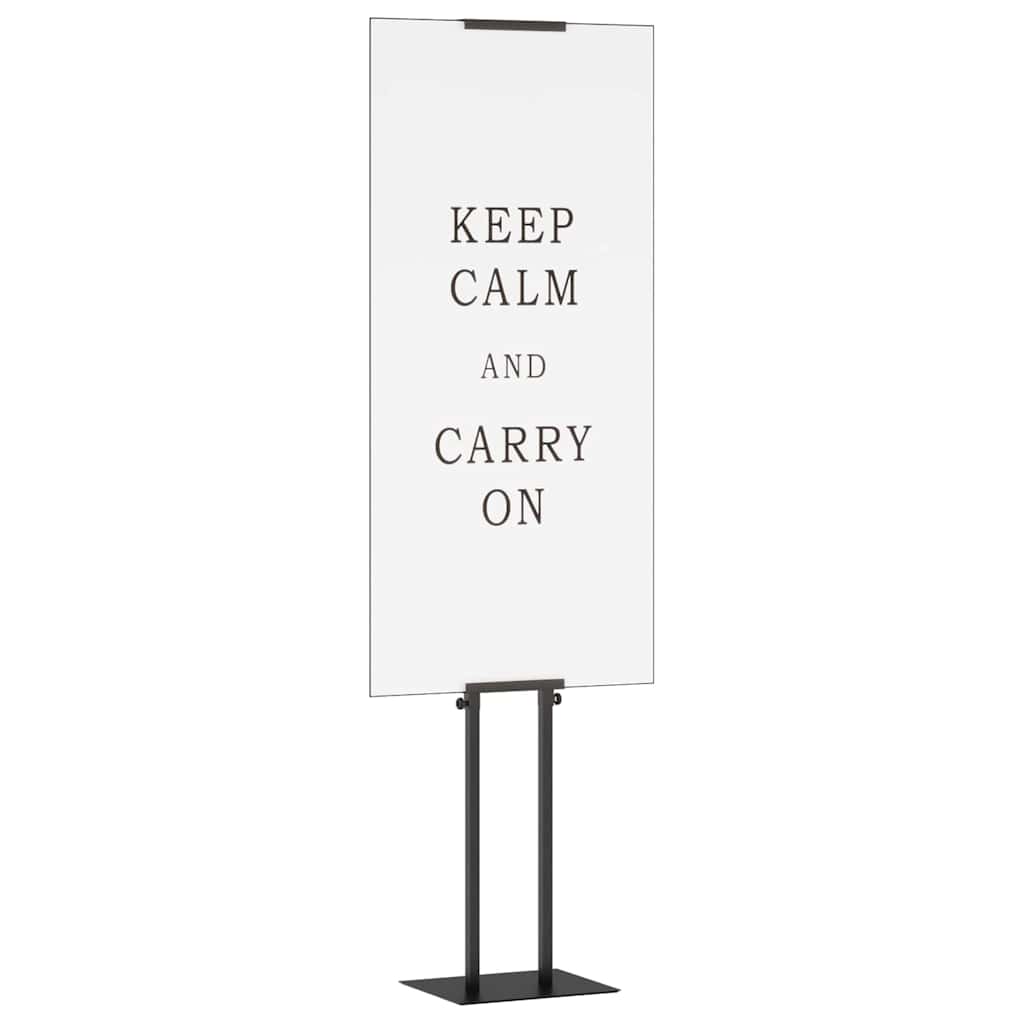 Vidaxx Messedisplays aus schwarzem 30 x 23,5 x 210 cm großen Stahl