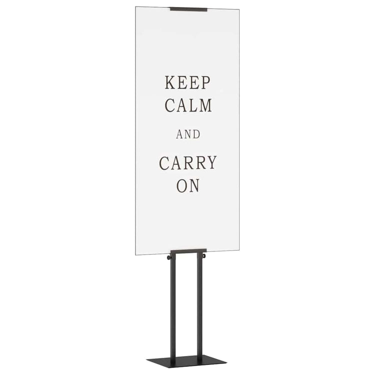 Vidaxx Messedisplays aus schwarzem 30 x 23,5 x 210 cm großen Stahl