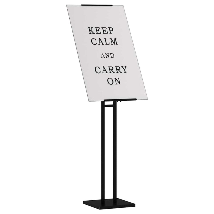 Vidaxx Messedisplays aus schwarzem 26,5 x 26,5 x 150 cm großen Stahl