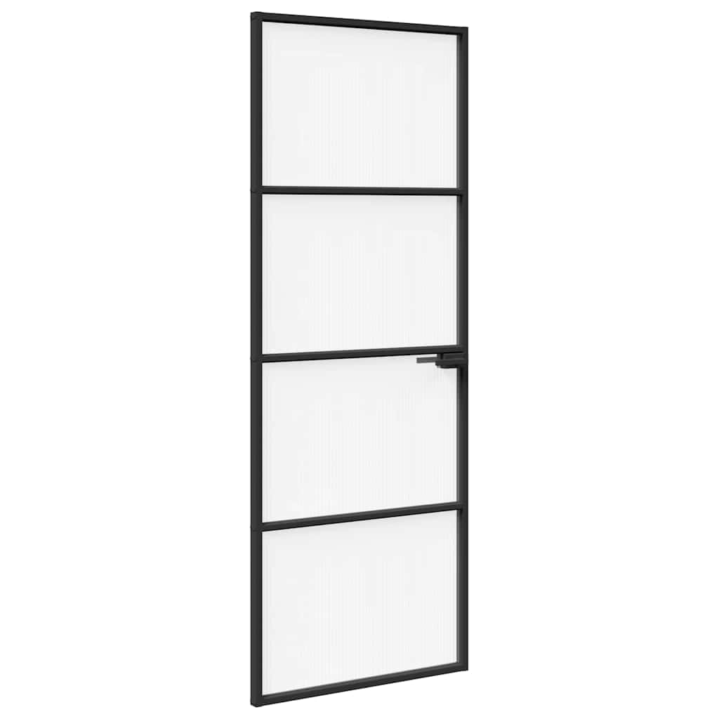 Vidaxx-Haustür 76 x 201,5 x 3,5 cm aus Aluminium und gehärtetem Glas