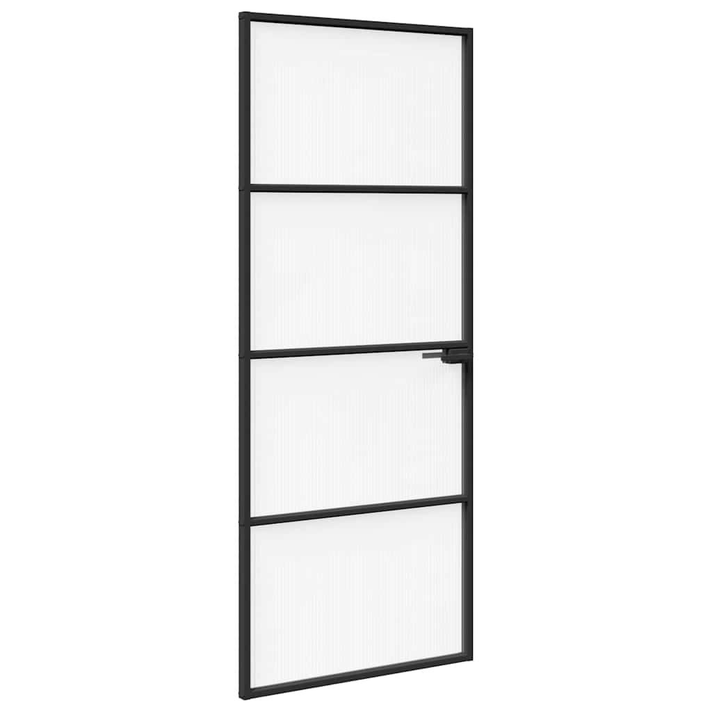 Vidaxx-Haustür 83 x 201,5 x 3,5 cm aus Aluminium und gehärtetem Glas