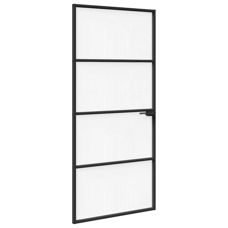Vidaxx-Haustür 93 x 201,5 x 3,5 cm aus Aluminium und gehärtetem Glas