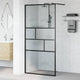 Vidaxx begehbare Duschwand schwarz 80 x 195 x 0,5 cm Glas und Aluminium
