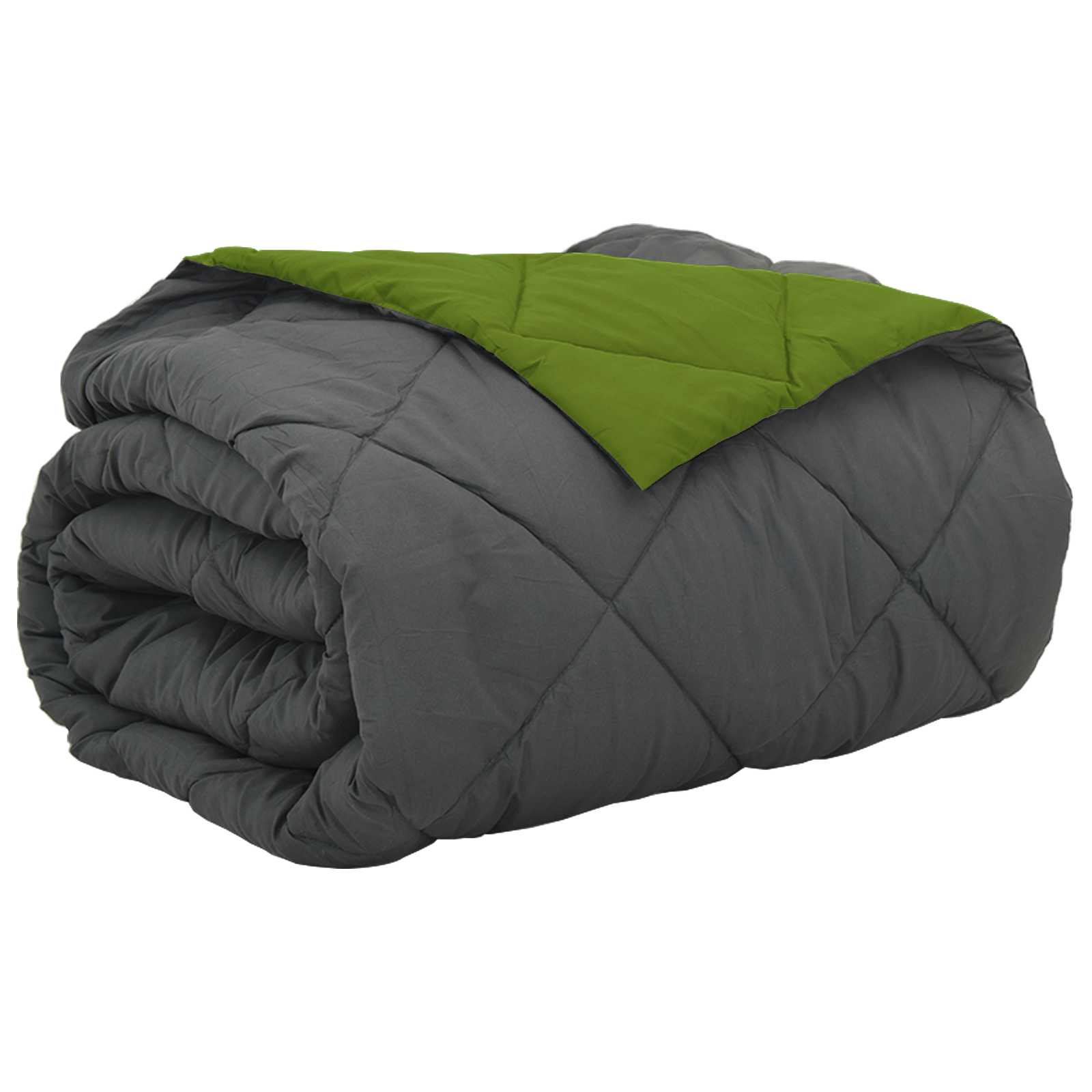 Vidaxl Sommerbettdecke Grün und Anthrazit 220 x 260 cm Mikrofaser