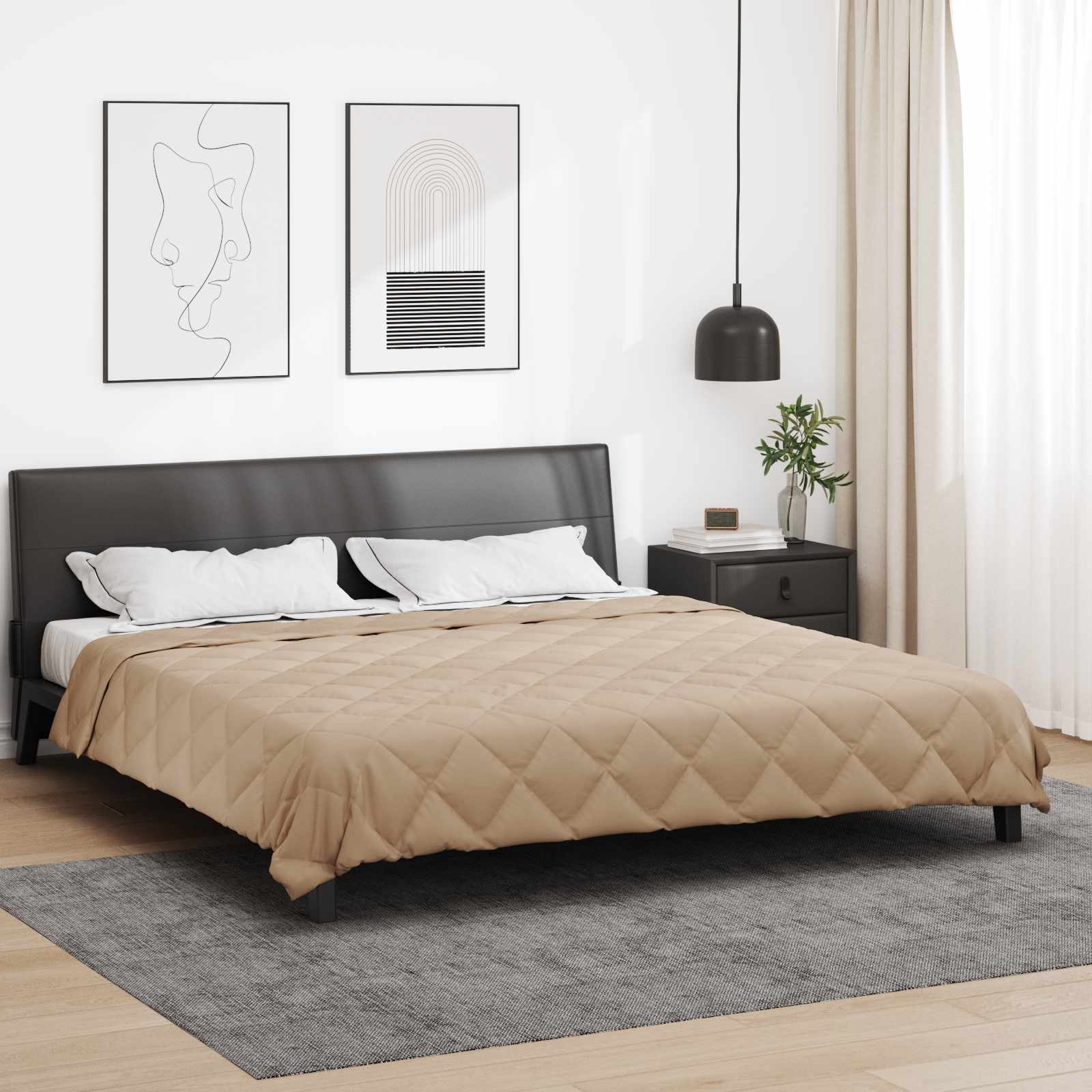 Vidaxx Sommerbettdecke Taupe 220 x 200 cm Mikrofaser