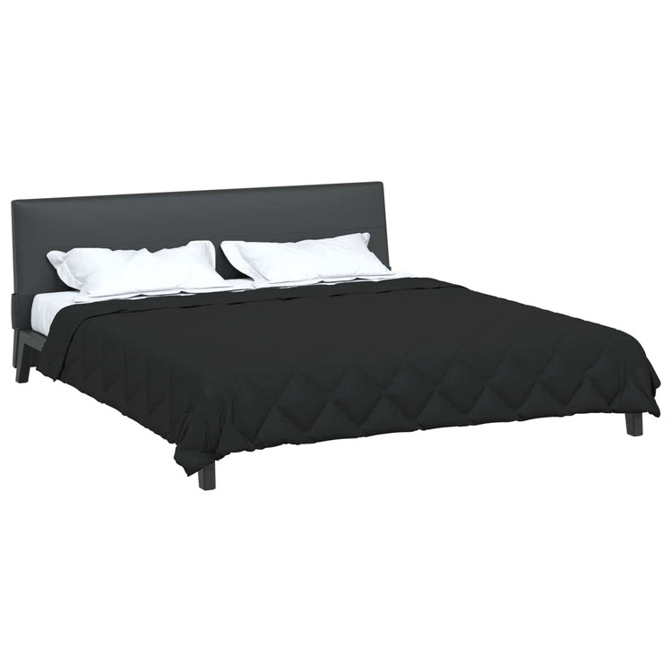 Vidaxl Sommerbettdecke schwarz 200 x 200 cm Mikrofaser