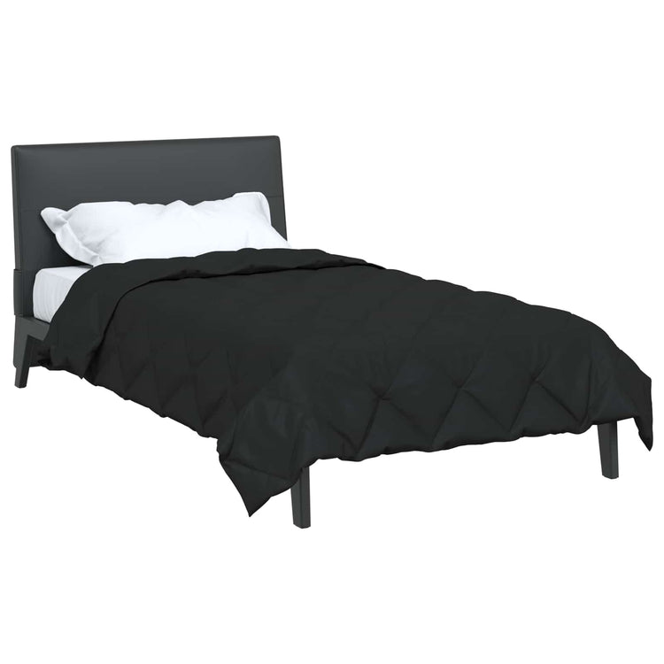 Vidaxx Sommerbettdecke schwarz 220 x 155 cm Mikrofaser