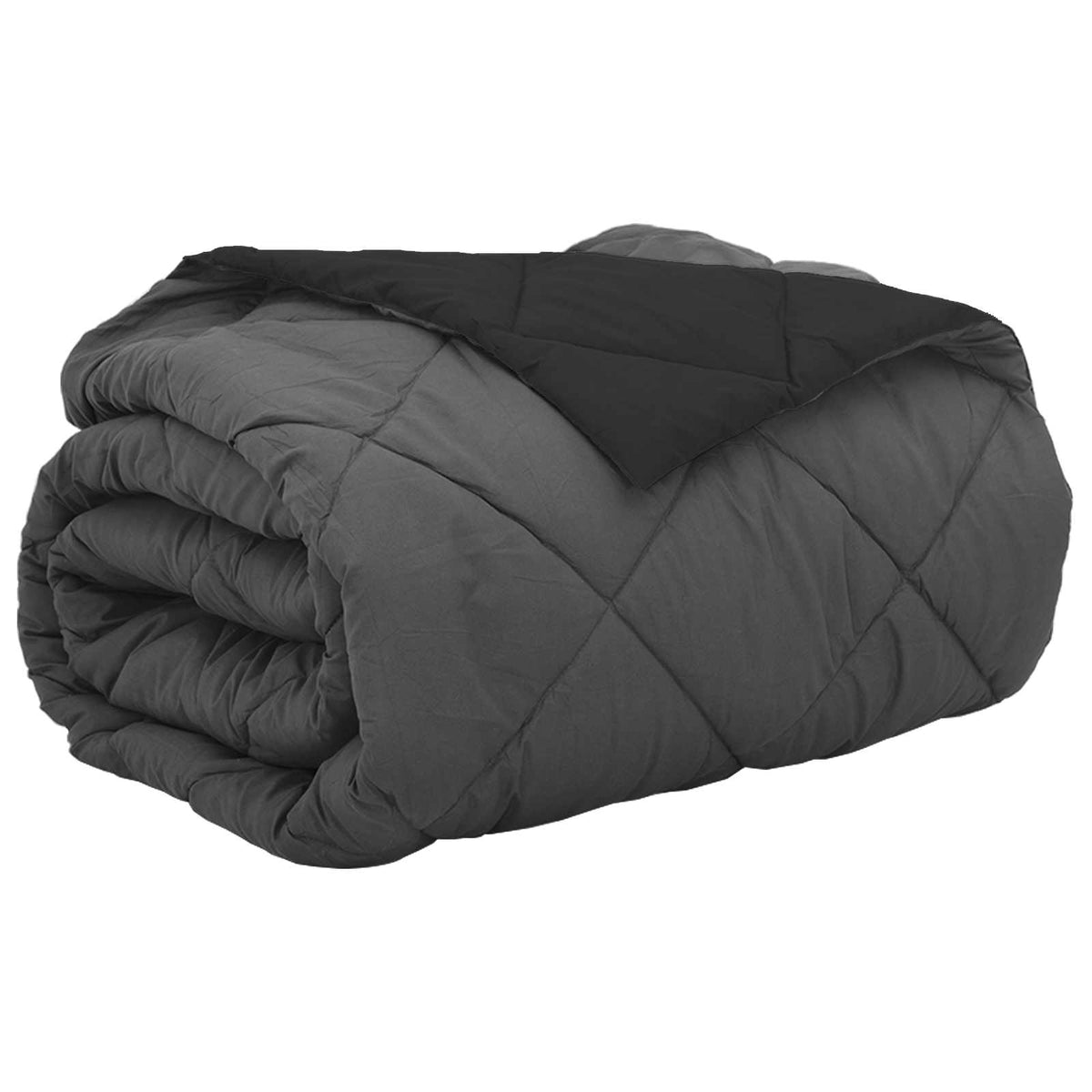 Vidaxl Sommerbettdecke Schwarz und Anthrazit 200 x 200 cm Mikrofaser