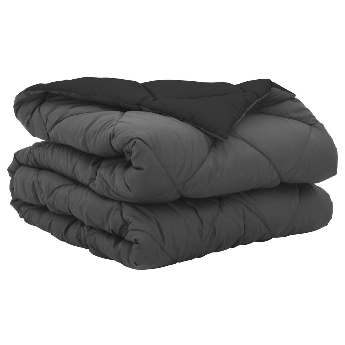 Vidaxl Sommerbettdecke Schwarz und Anthrazit 220 x 135 cm Mikrofaser