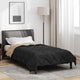 Vidaxx Sommerbettdecke Schwarz und Taupe 220 x 140 cm Mikrofaser
