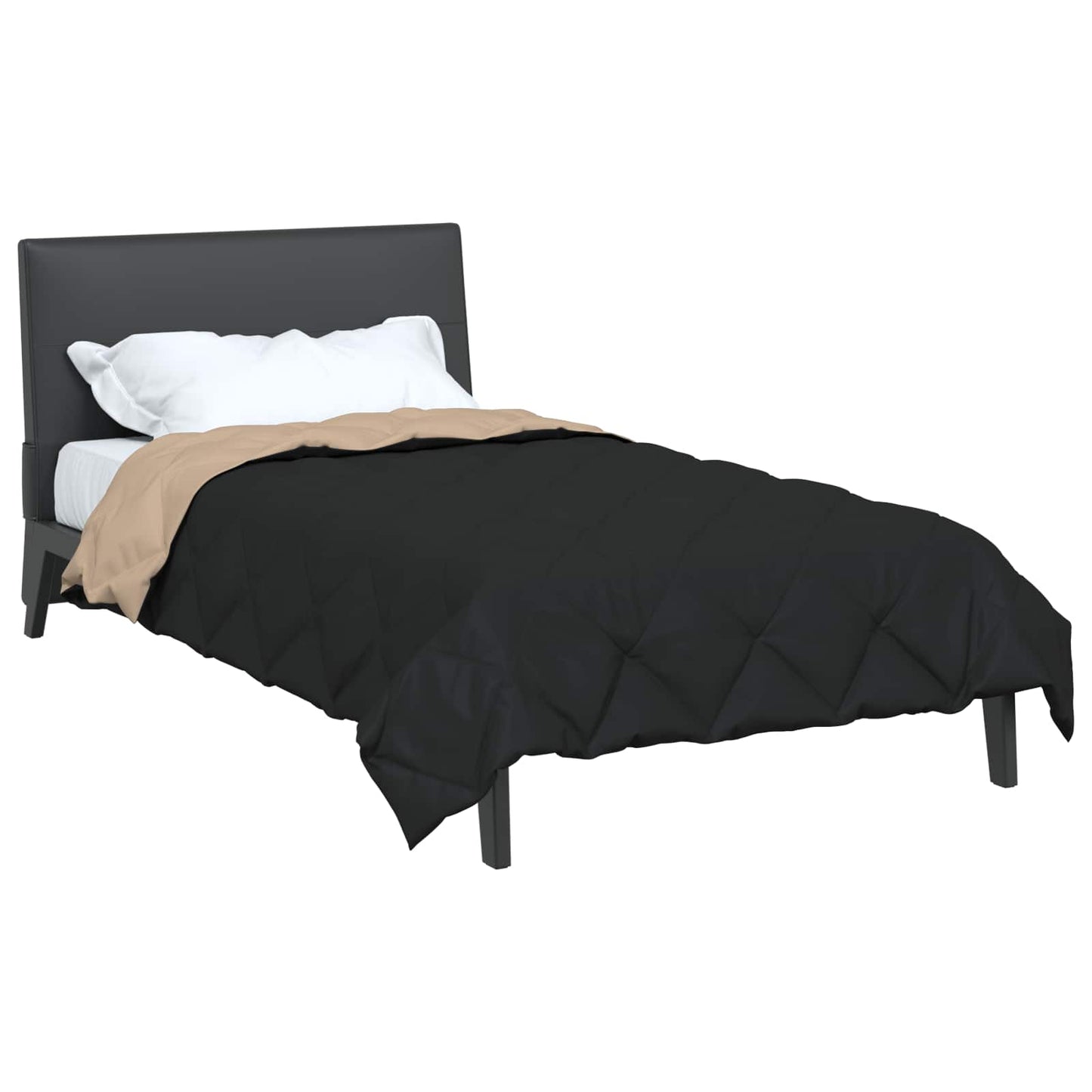 Vidaxx Sommerbettdecke Schwarz und Taupe 220 x 155 cm Mikrofaser