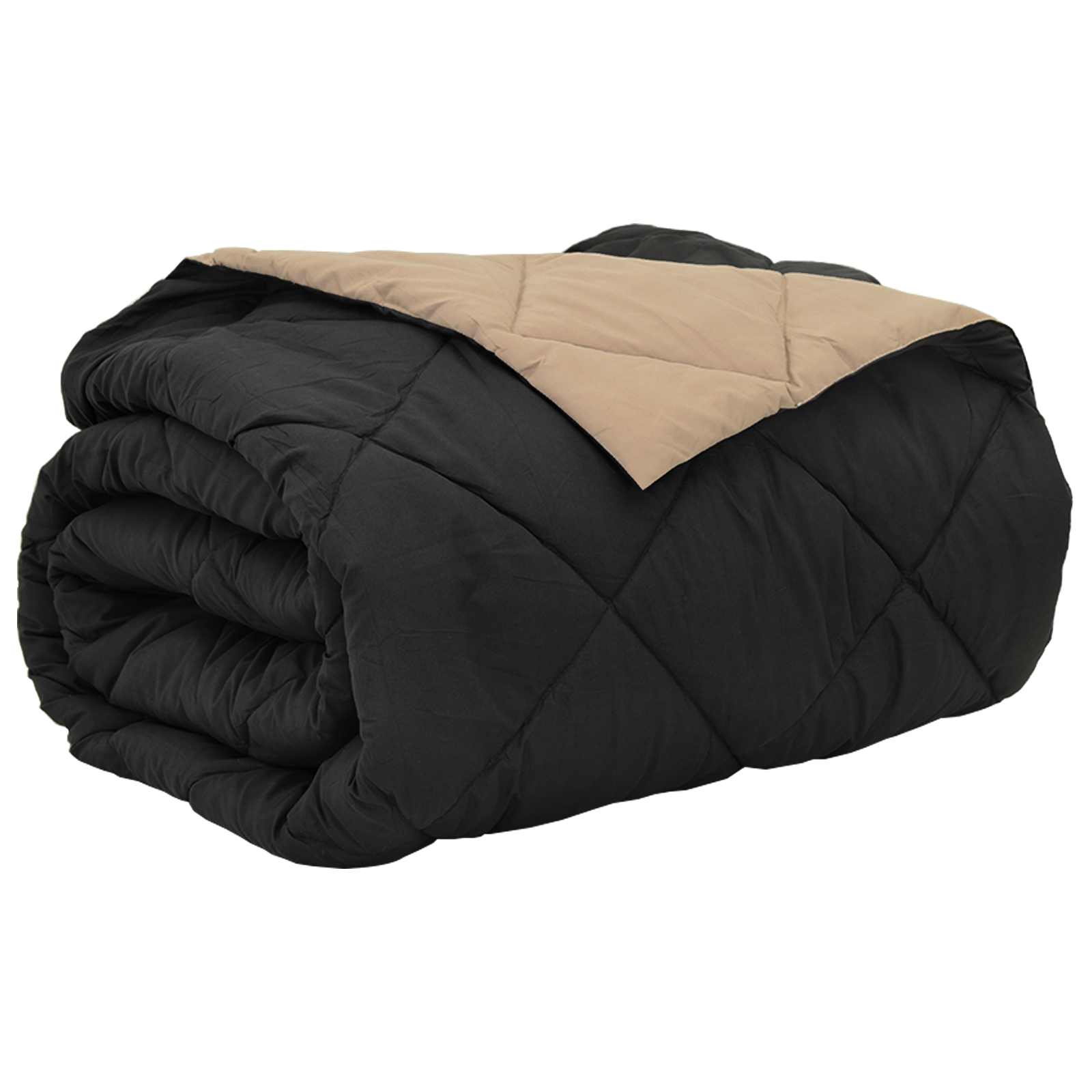 Vidaxx Sommerbettdecke Schwarz und Taupe 220 x 200 cm Mikrofaser