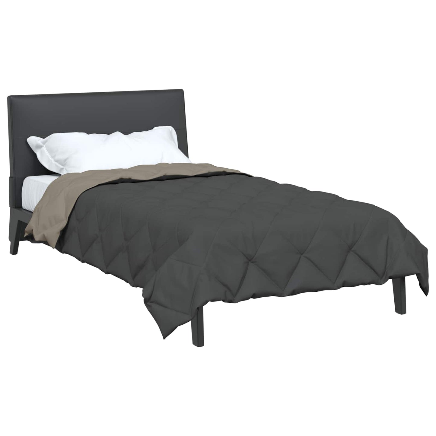 Vidaxl Sommerbettdecke Hellgrau und Anthrazit 200 x 155 cm Mikrofaser