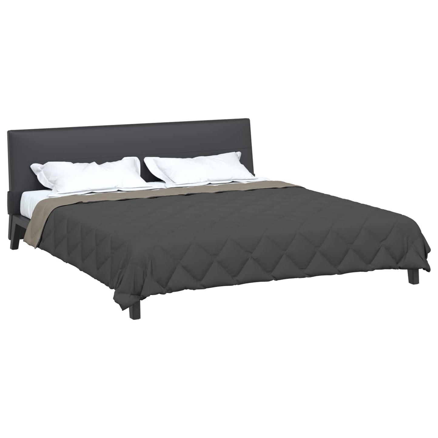 Vidaxl Sommerdecke Hellgrau und Anthrazit 220 x 200 cm Mikrofaser