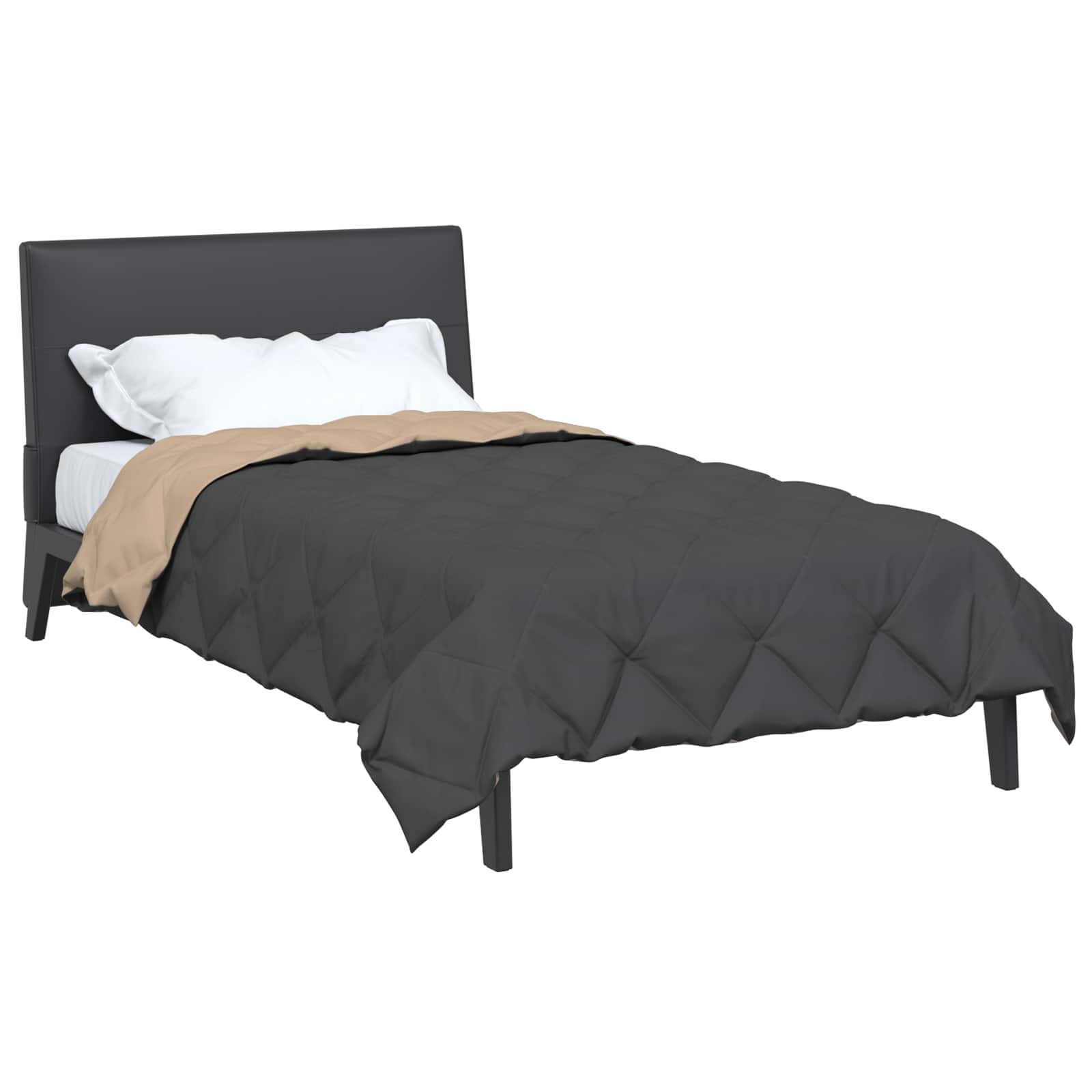 Vidaxx Ganzjahresdecke Anthrazit und Taupe 200 x 135 cm Mikrofaser