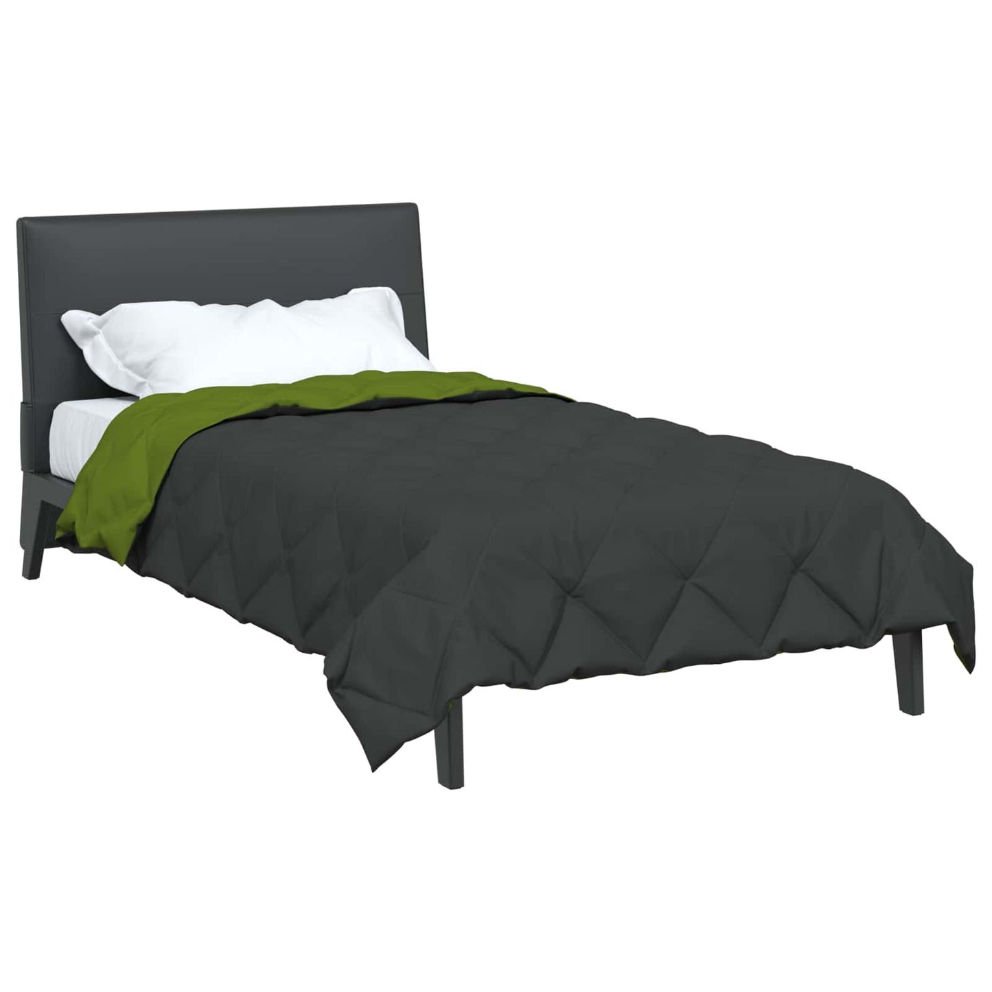 Vidaxx Ganzjahresdecke Grün und Anthrazit 220 x 135 cm Mikrofaser