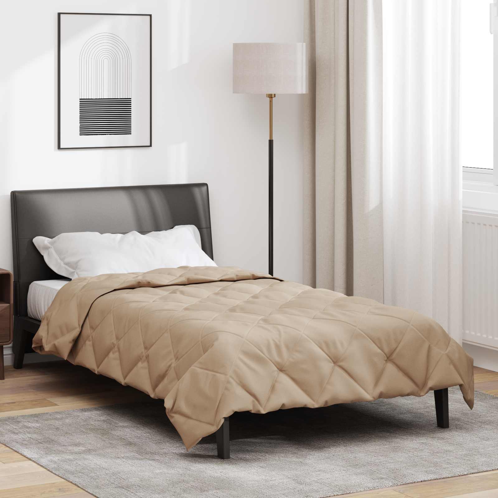 Vidaxx Ganzjahresdecke Taupe 200 x 140 cm Mikrofaser