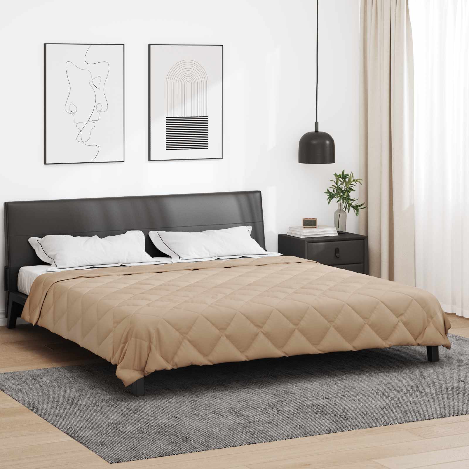 Vidaxx Ganzjahresdecke Taupe 220 x 260 cm Mikrofaser