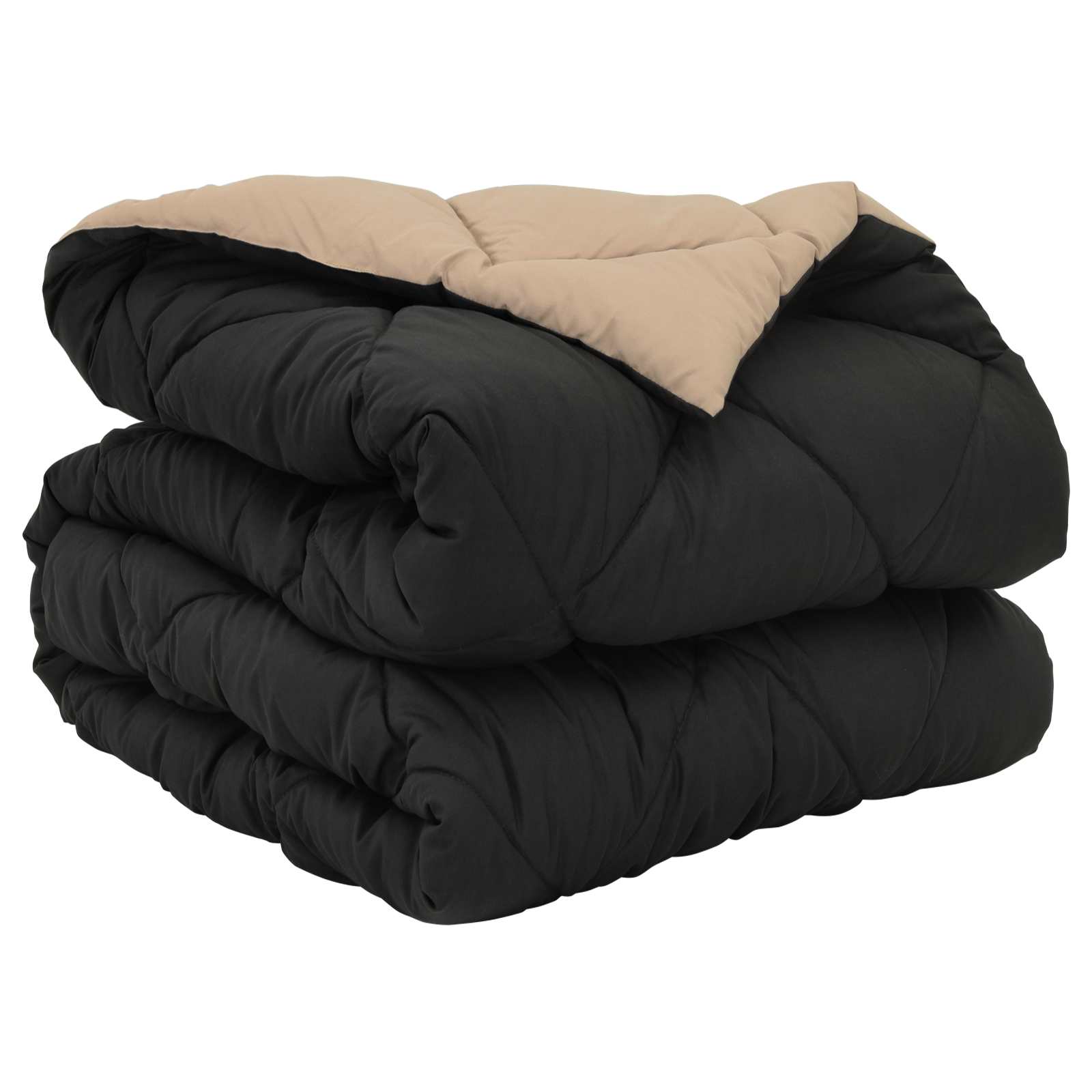 Vidaxx Ganzjahresdecke Schwarz und Taupe 220 x 135 cm Mikrofaser