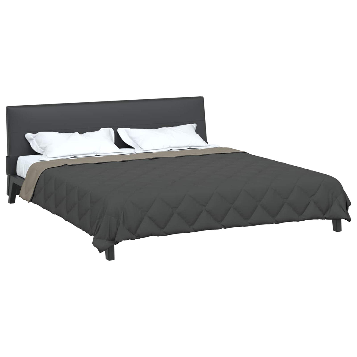 Vidaxl Ganzjahresdecke hellgrau und anthrazit 240 x 200 cm Mikrofaser