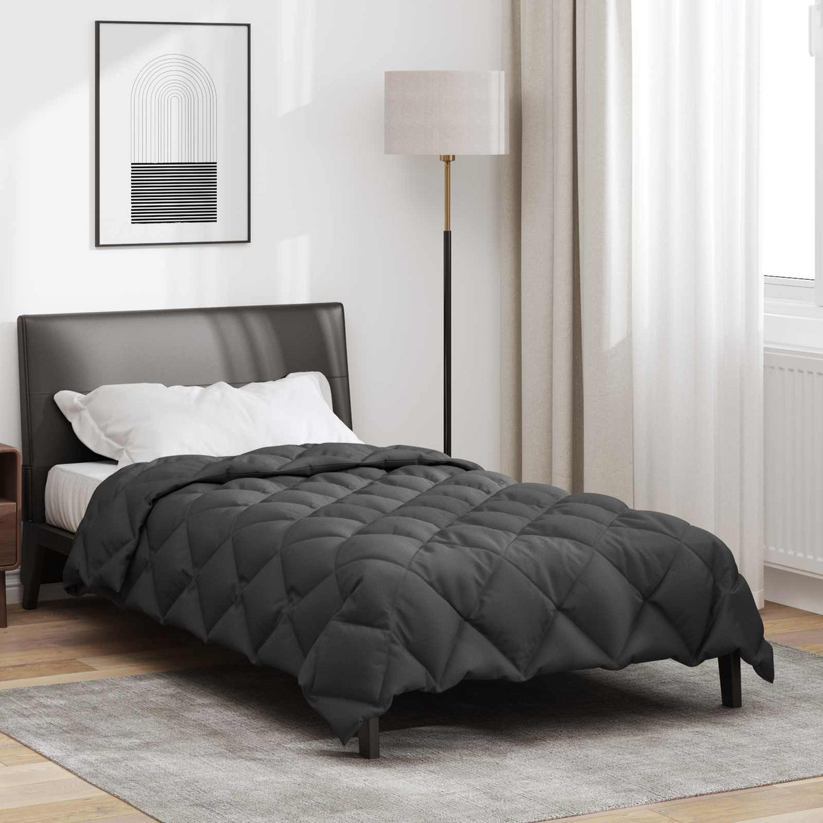 Vidaxl Winterdecke Anthrazit 200 x 155 cm Mikrofaser