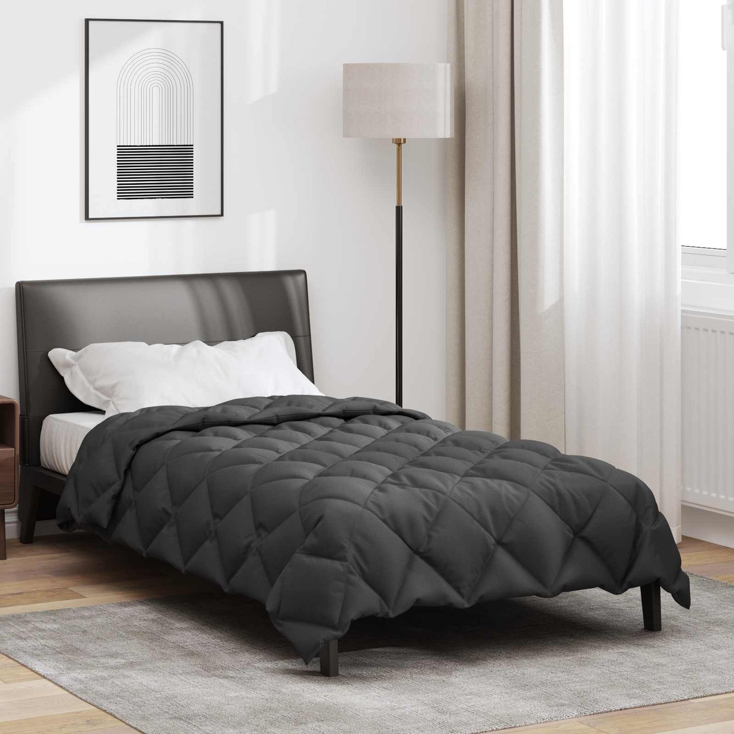 Vidaxl Winterdecke Anthrazit 220 x 155 cm Mikrofaser